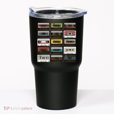 Vintage Retro 80's Cassette Tapes Tumbler