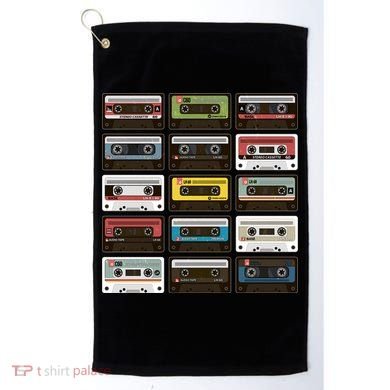 Vintage Retro 80's Cassette Tapes Golf Towel