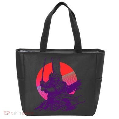 Vintage Retro 80's Japanese Samurai Tote Bag