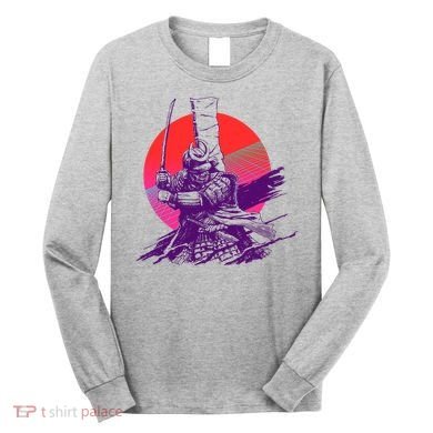 Vintage Retro 80's Japanese Samurai Long Sleeve Shirt