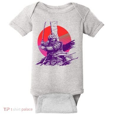 Vintage Retro 80's Japanese Samurai Baby Bodysuit