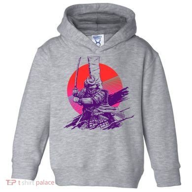 Vintage Retro 80's Japanese Samurai Toddler Hoodie