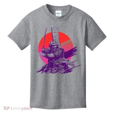 Vintage Retro 80's Japanese Samurai Kids T-Shirt