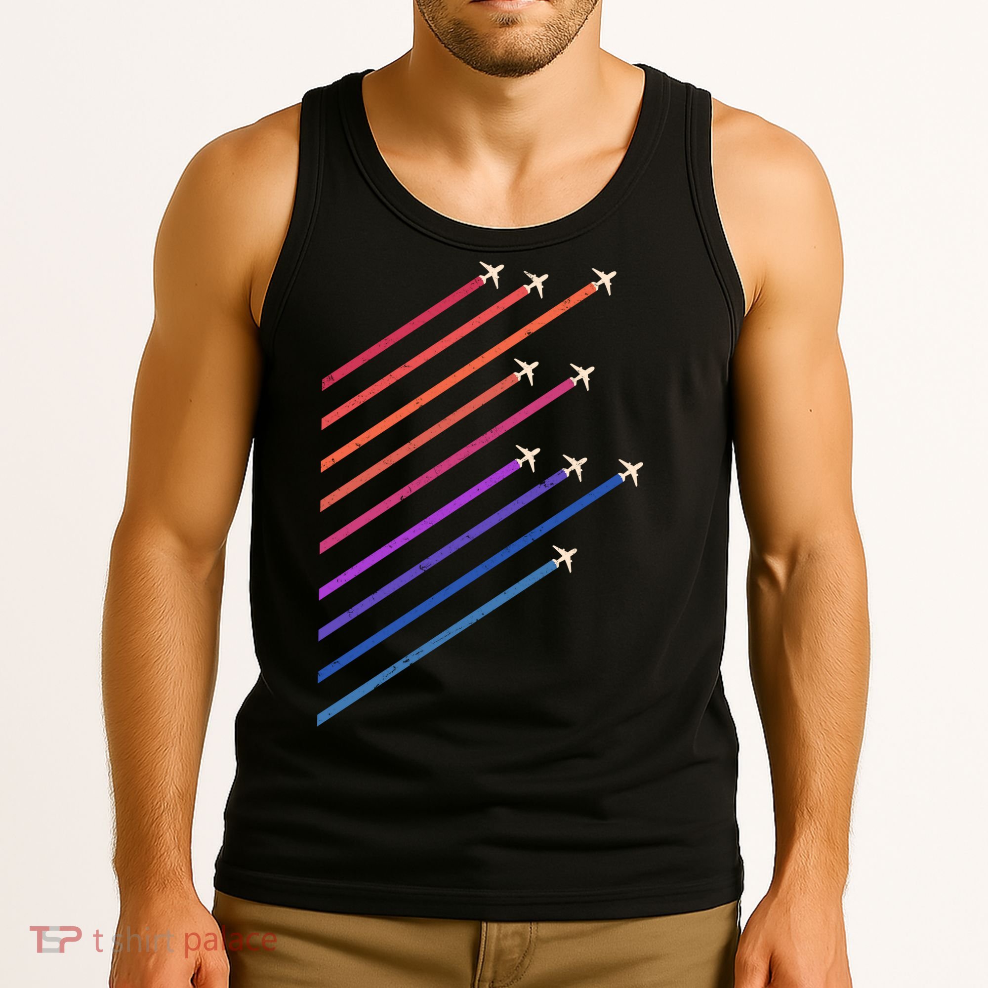 Vintage Retro Airplane Flight Tank Top