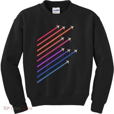 Vintage Retro Airplane Flight Kids Sweatshirt