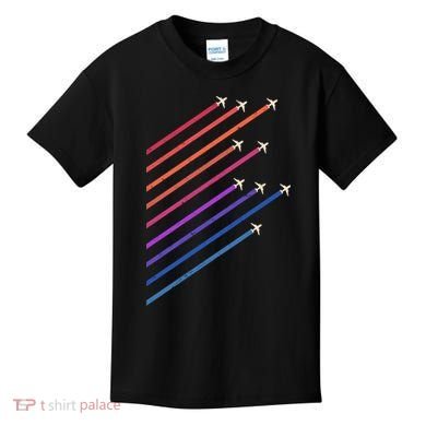 Vintage Retro Airplane Flight Kids T-Shirt