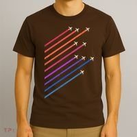 Vintage Retro Airplane Flight T-Shirt thumb 3