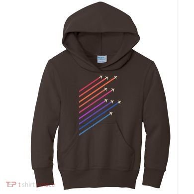 Vintage Retro Airplane Flight Kids Hoodie