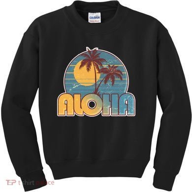Vintage Retro Aloha  Kids Sweatshirt