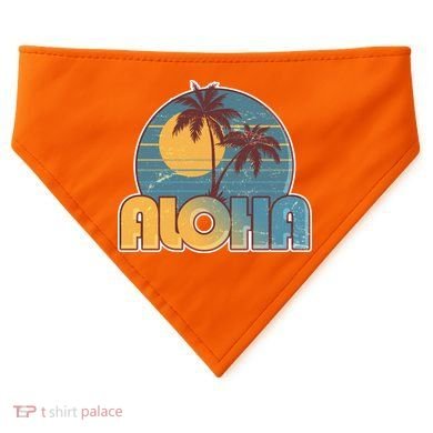 Vintage Retro Aloha  USA-Made Doggie Bandana