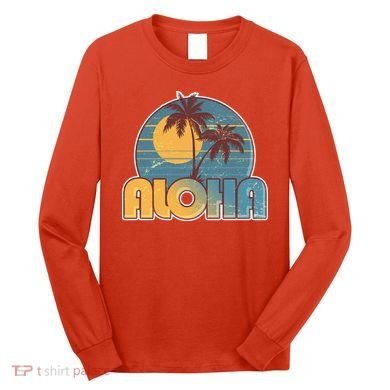 Vintage Retro Aloha  Long Sleeve Shirt
