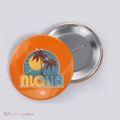 Vintage Retro Aloha  Button
