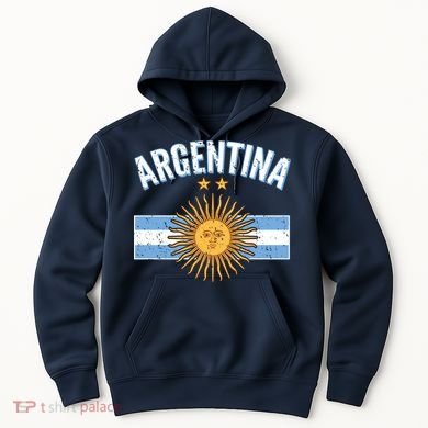 Vintage Retro Argentina Country Flag  Hoodie