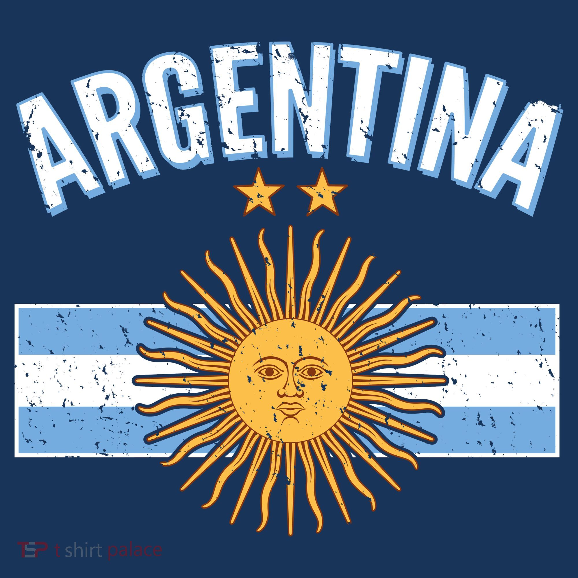 Vintage Retro Argentina Country Flag  T-Shirt