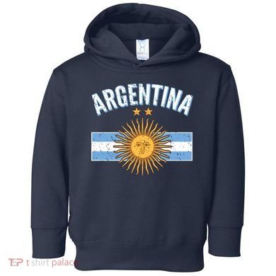 Vintage Retro Argentina Country Flag  Toddler Hoodie