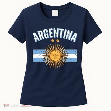 Vintage Retro Argentina Country Flag  Women's T-Shirt