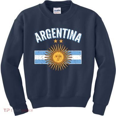 Vintage Retro Argentina Country Flag  Kids Sweatshirt