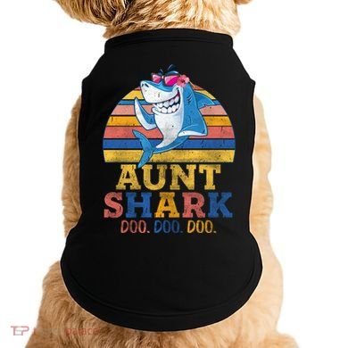Vintage Retro Aunt Shark Doo Doggie Tank