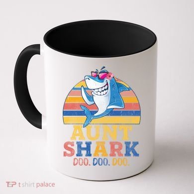 Vintage Retro Aunt Shark Doo Coffee Mug
