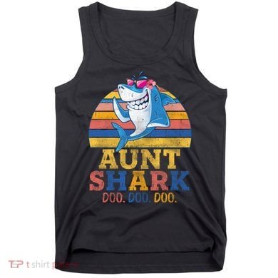 Vintage Retro Aunt Shark Doo Tank Top