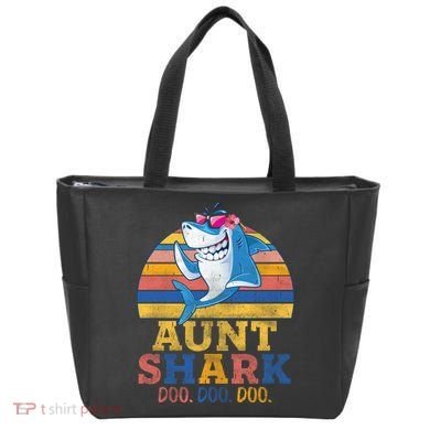 Vintage Retro Aunt Shark Doo Tote Bag
