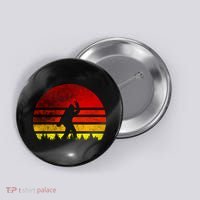 Vintage Retro Bigfoot Believe Button thumb 0