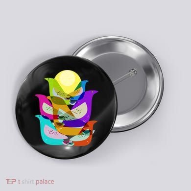 Vintage Retro Birds Button