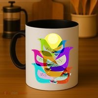 Vintage Retro Birds Coffee Mug thumb 4