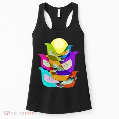 Vintage Retro Birds Women's Tank Top