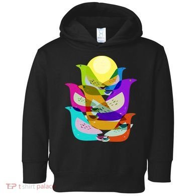 Vintage Retro Birds Toddler Hoodie
