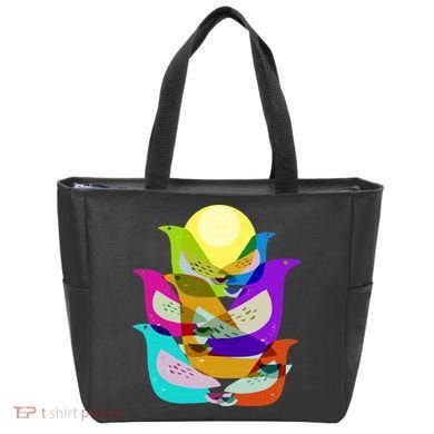 Vintage Retro Birds Tote Bag