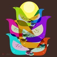 Vintage Retro Birds T-Shirt thumb 7