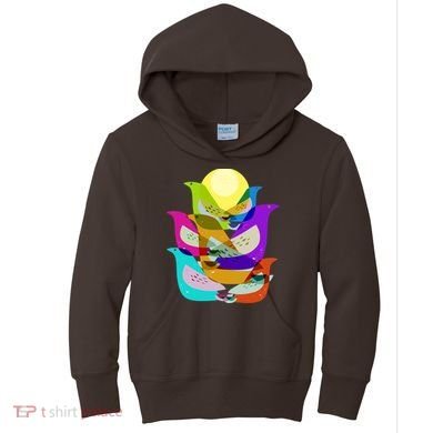 Vintage Retro Birds Kids Hoodie