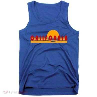 Vintage Retro California Simple Sinset Tank Top