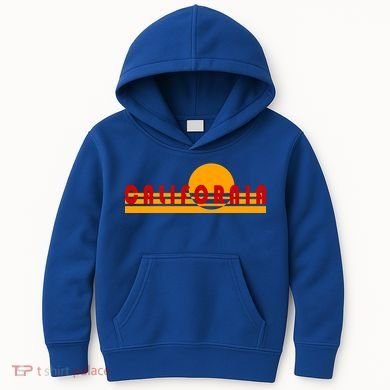 Vintage Retro California Simple Sinset Kids Hoodie