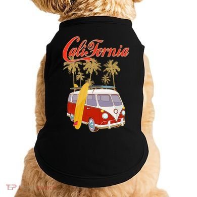 Vintage Retro California Surf Van Doggie Tank
