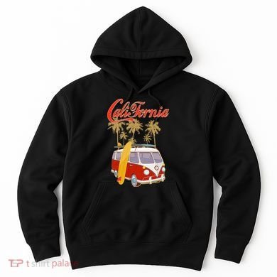 Vintage Retro California Surf Van Hoodie