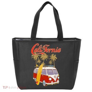 Vintage Retro California Surf Van Tote Bag
