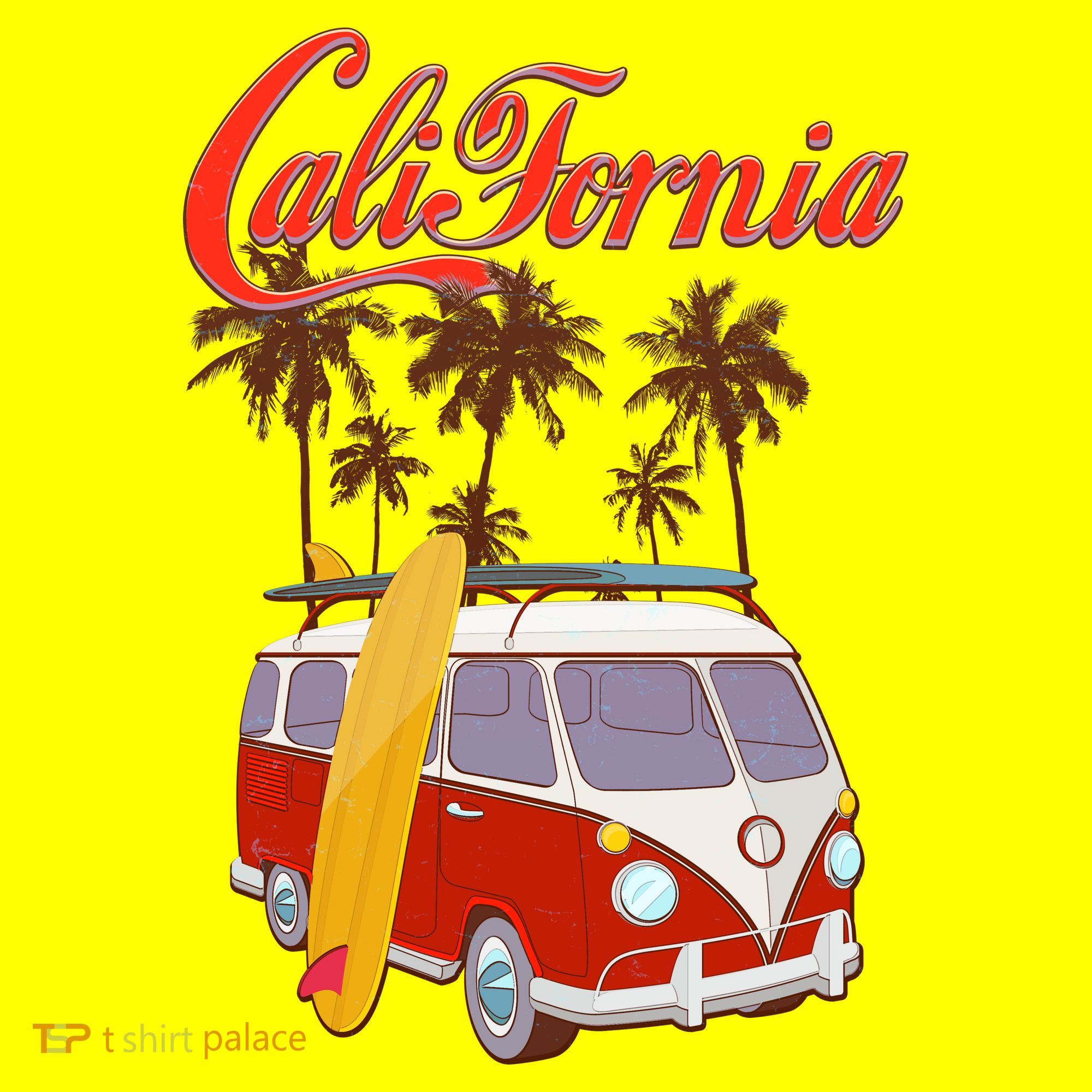 Vintage Retro California Surf Van T-Shirt