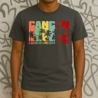 Vintage Retro Cancun Palm Tree Logo T-Shirt thumb 3