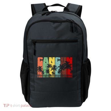 Vintage Retro Cancun Palm Tree Logo Backpack