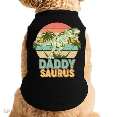 Vintage Retro Daddy Saurus T-Rex Dinosaur Doggie Tank