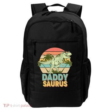 Vintage Retro Daddy Saurus T-Rex Dinosaur Backpack