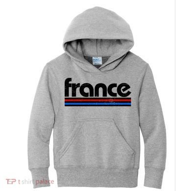 Vintage Retro France Logo Kids Hoodie