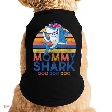 Vintage Retro Mommy Shark Doo Doggie Tank