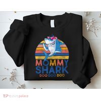 Vintage Retro Mommy Shark Doo Sweatshirt thumb 2