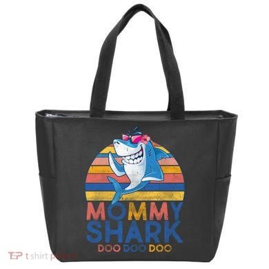 Vintage Retro Mommy Shark Doo Tote Bag