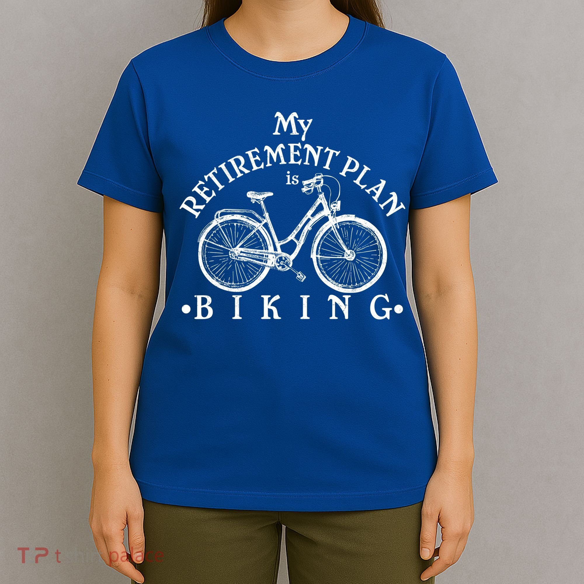 Vintage Retro My Retirement Plan Biking  T-Shirt