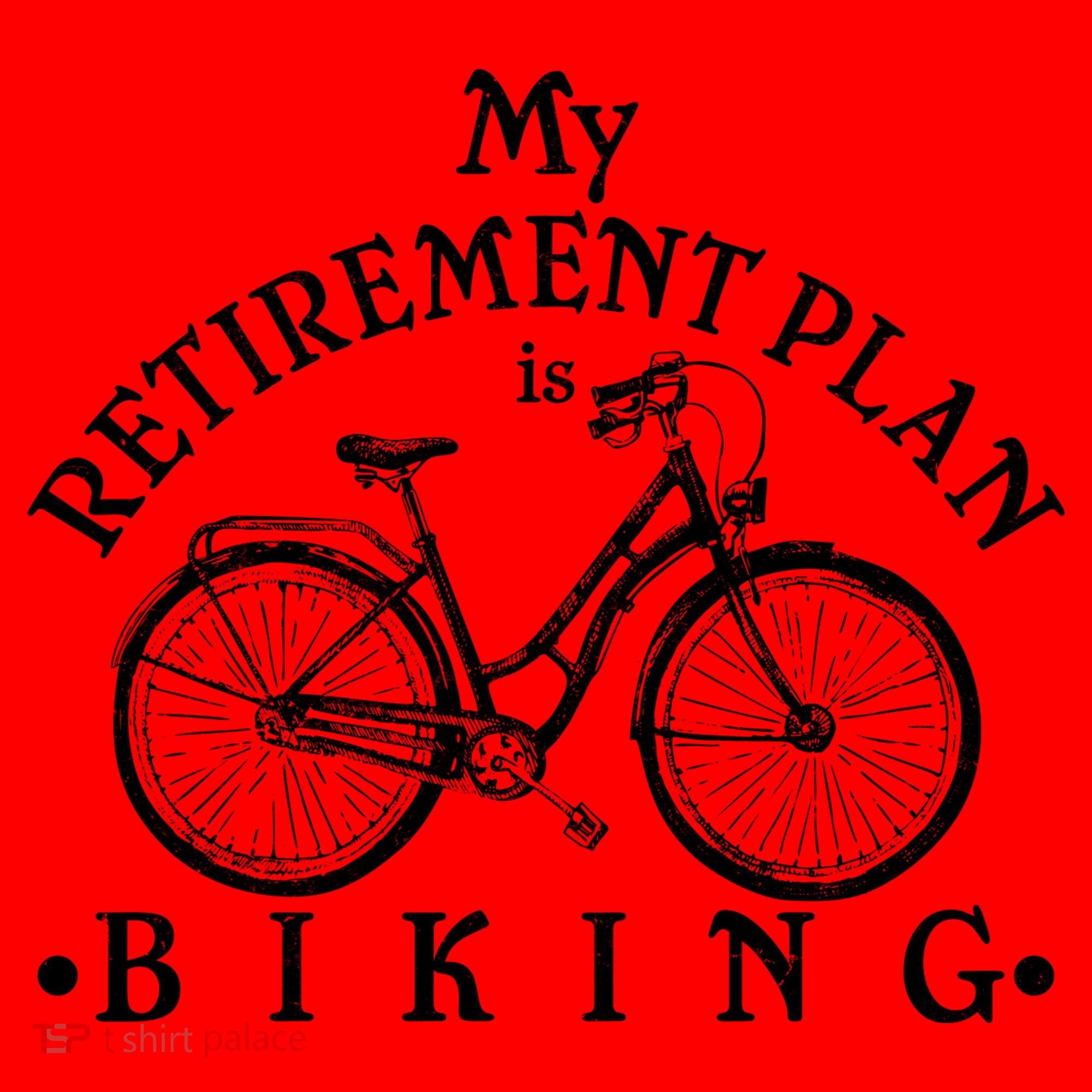 Vintage Retro My Retirement Plan Biking  Santa Hat