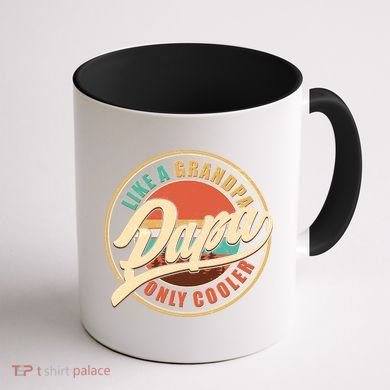 Vintage Retro Papa Like A Grandpa Only Cooler Coffee Mug back
